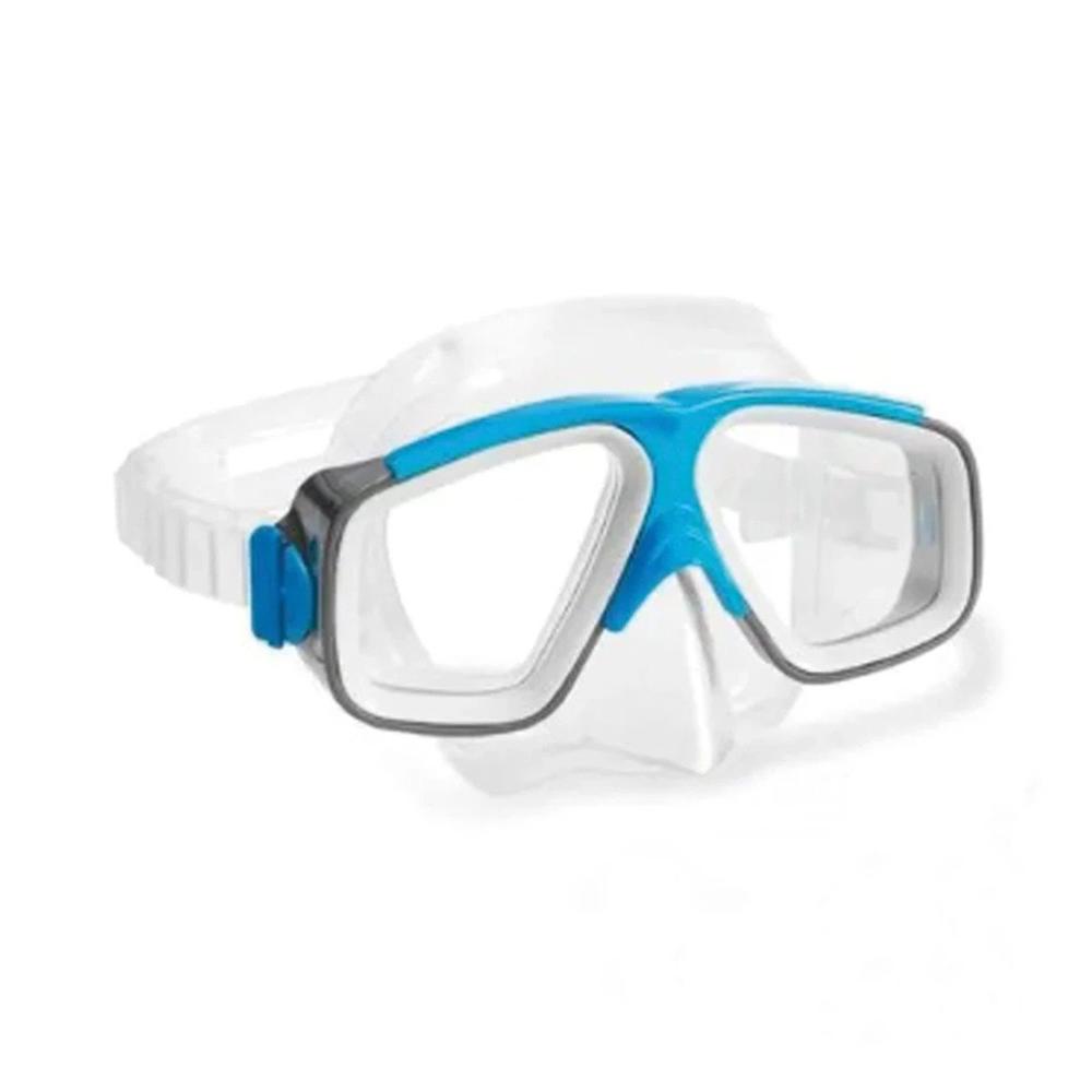 Mascara de Natacion Infantil Celeste con Lentes Claras y Ajuste Seguro Y+Regalo Sticker