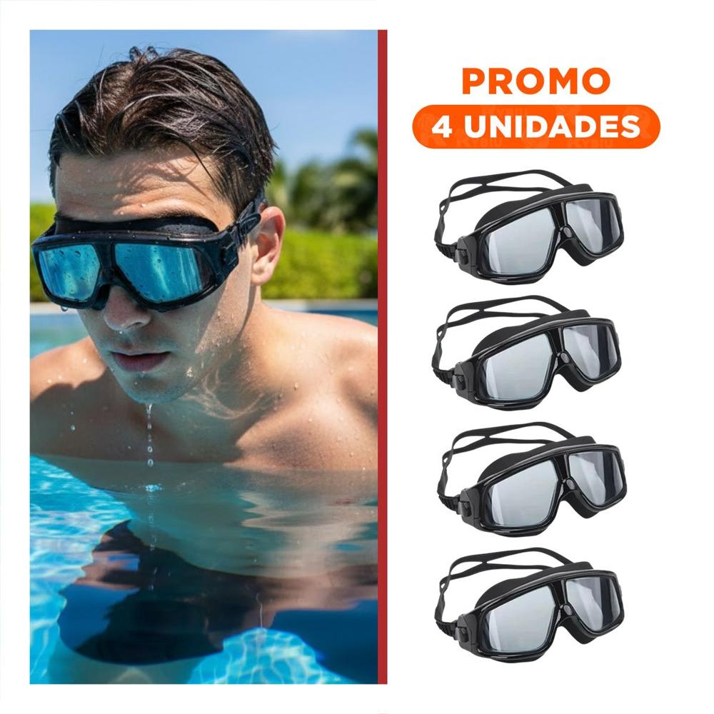 Pack4 Careta de Natacion con Lente Transparente y Ajuste Comodo para Uso