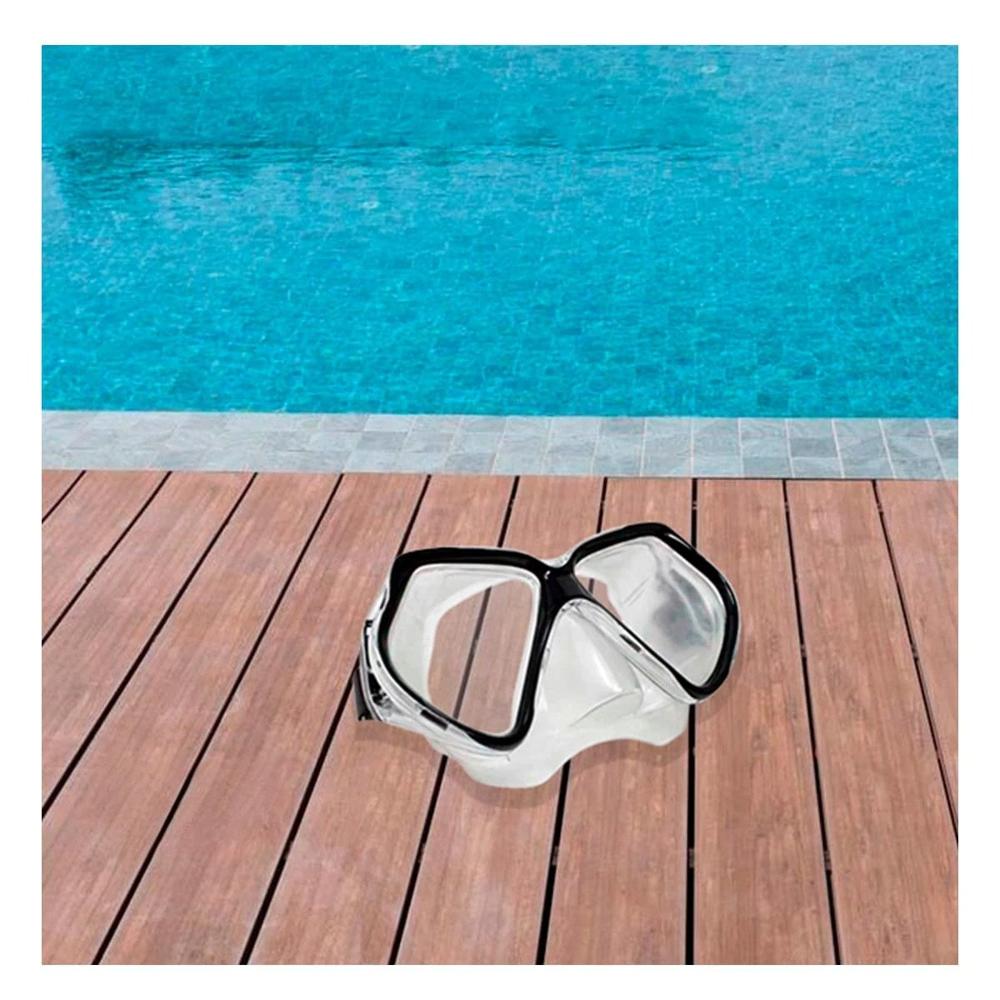 Lentes de Buceo Negro con Lente de Vidrio para Esnorkeling y Buceo