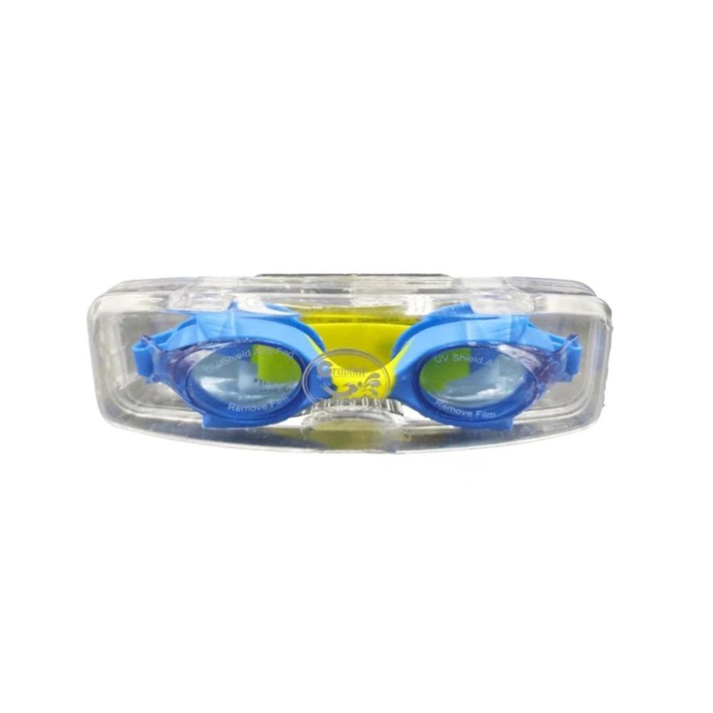 Visor de Natacion Celeste y Amarillo para Ninos Uso en Piscina Y+Regalo Sticker