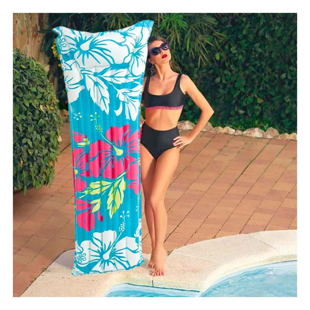 Colchoneta Inflable Celeste Comoda 59720NP y Duradera para Dormir y Descanso