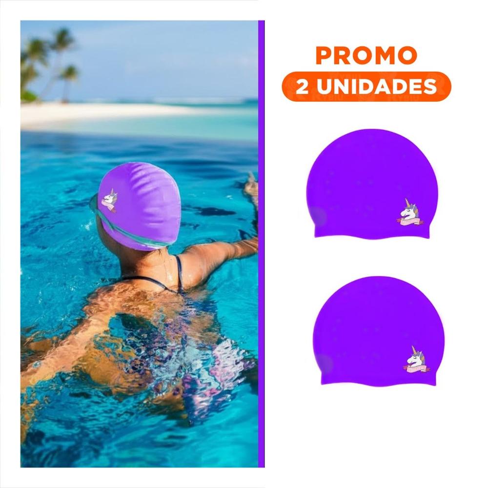 Pack2 Gorro Flexible para Uso Infantil en Natacion Recreativa Y+Regalo Sticker