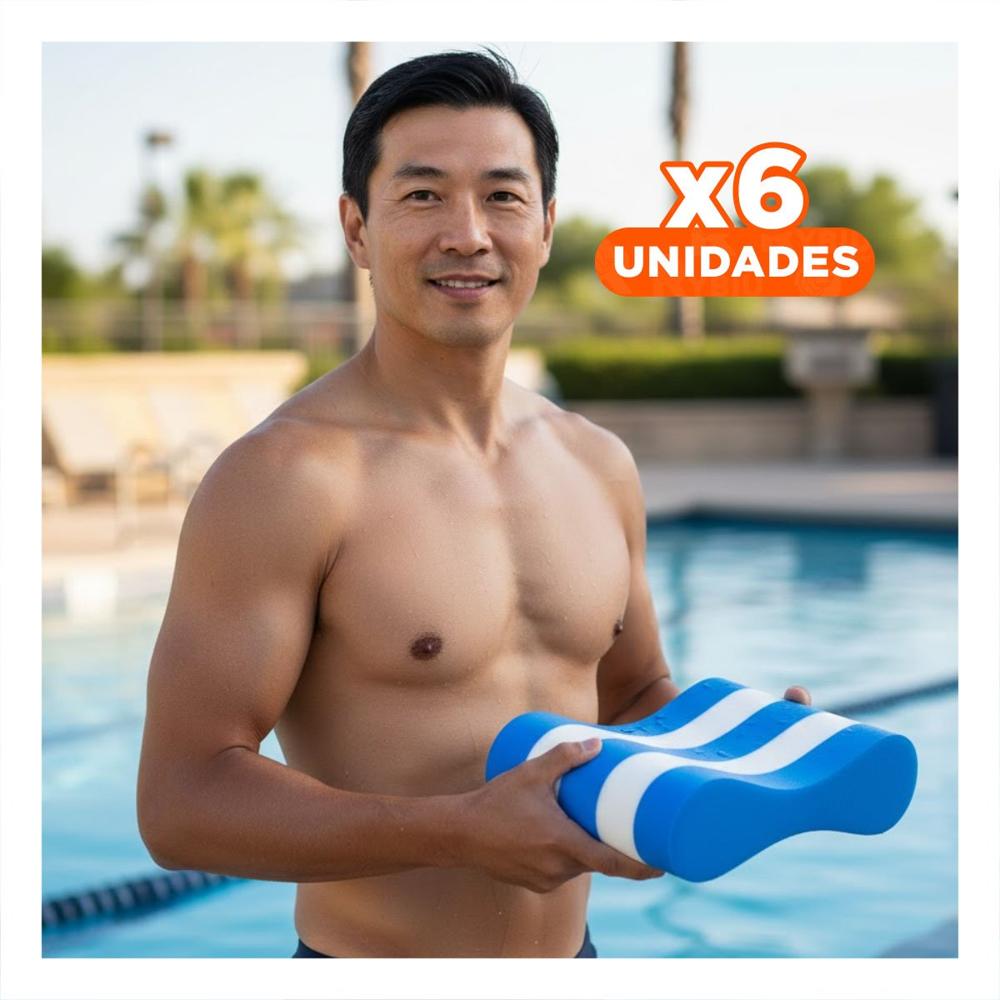 Pack6 Elemento Acuatico con Pull Boy Azul para Piscina