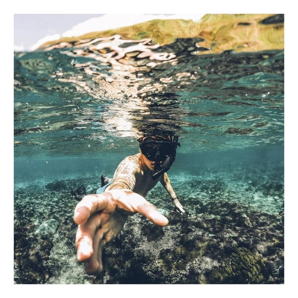 Equipo de Buceo 3 Pcs Talla L Negro con Aletas Lentes y Snorkel para Uso Marino Y+Post It