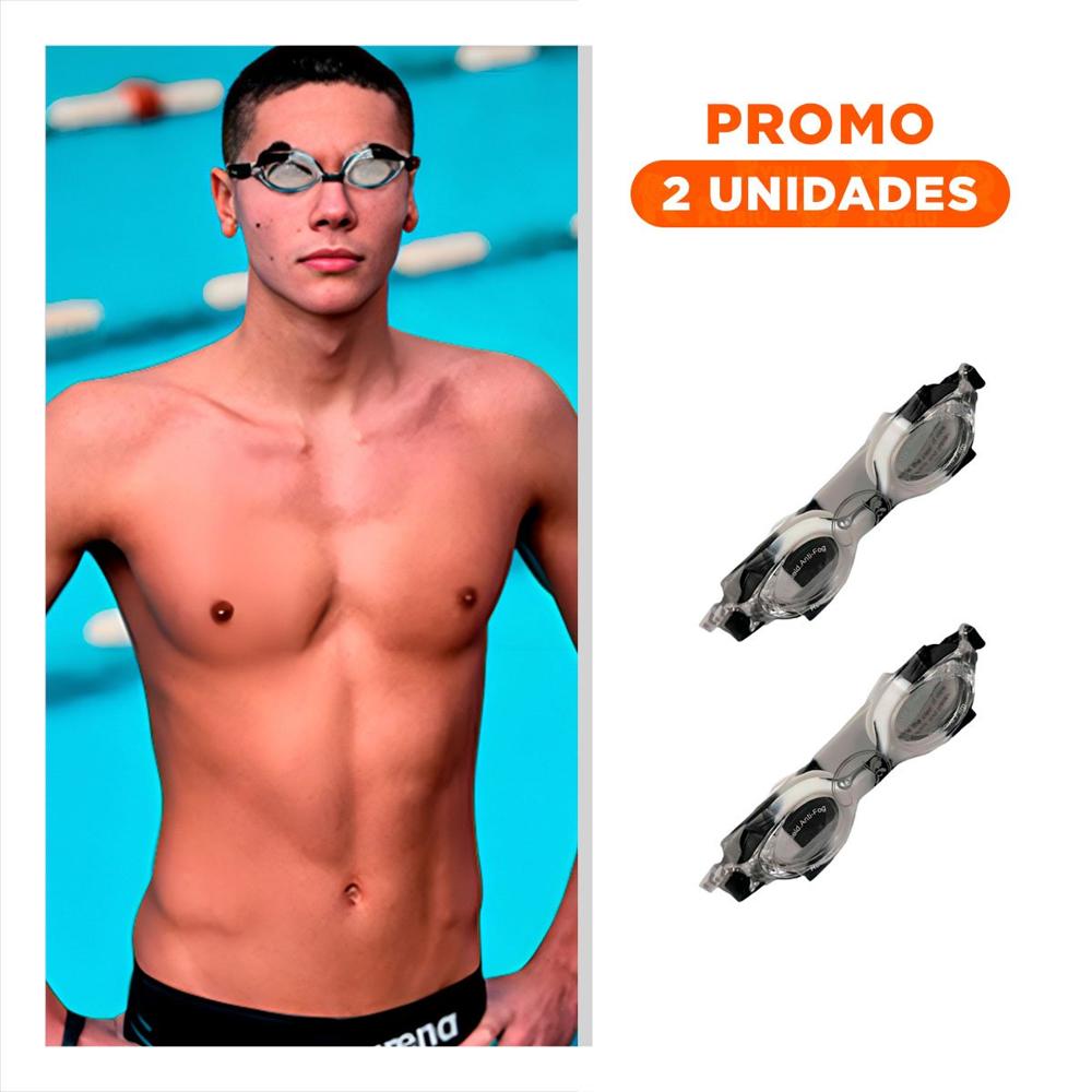 Pack2 Lentes de Agua Negro y Blanco para Ninos Ajustables Y+Regalo Sticker