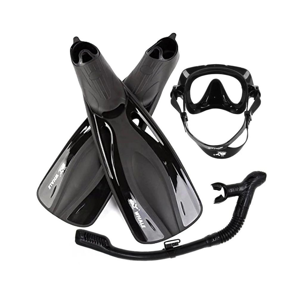 Combo de Buceo 3 Pcs Talla M con Aletas Lentes y Snorkel para Mar y Playa Y+Regalo Sticker
