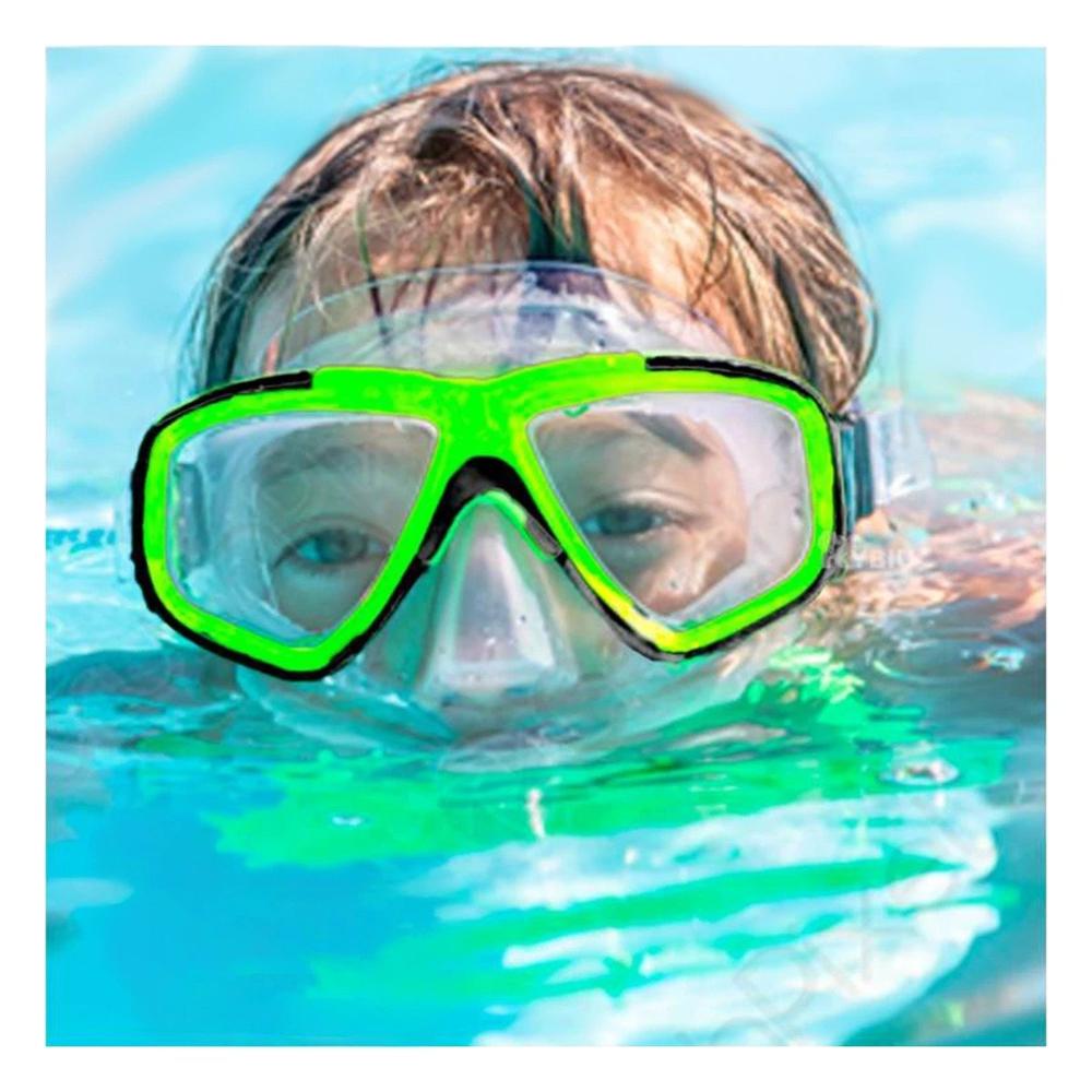 Gafas de Natacion Verdes para Ninos Transparentes y Flexibles Comodas y Seguras