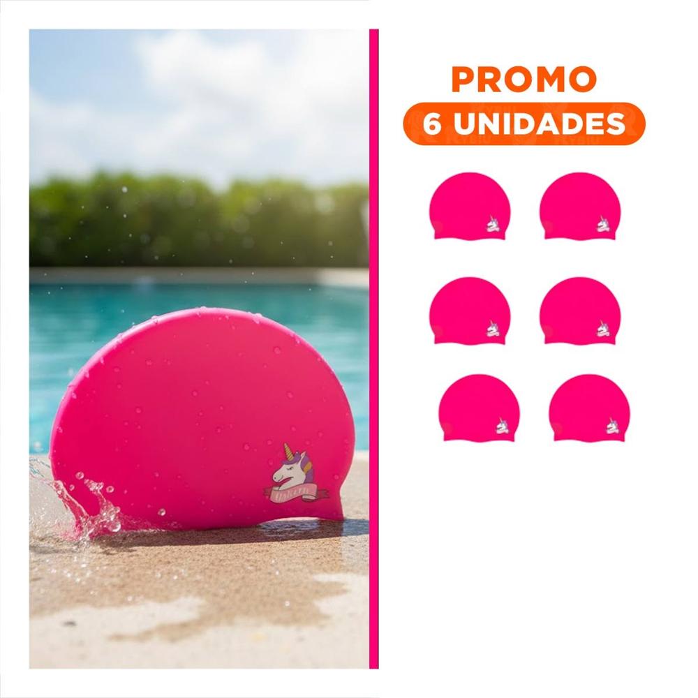 Pack6 Gorro de Natacion Infantil con Ajuste Comodo Y+Regalo Sticker