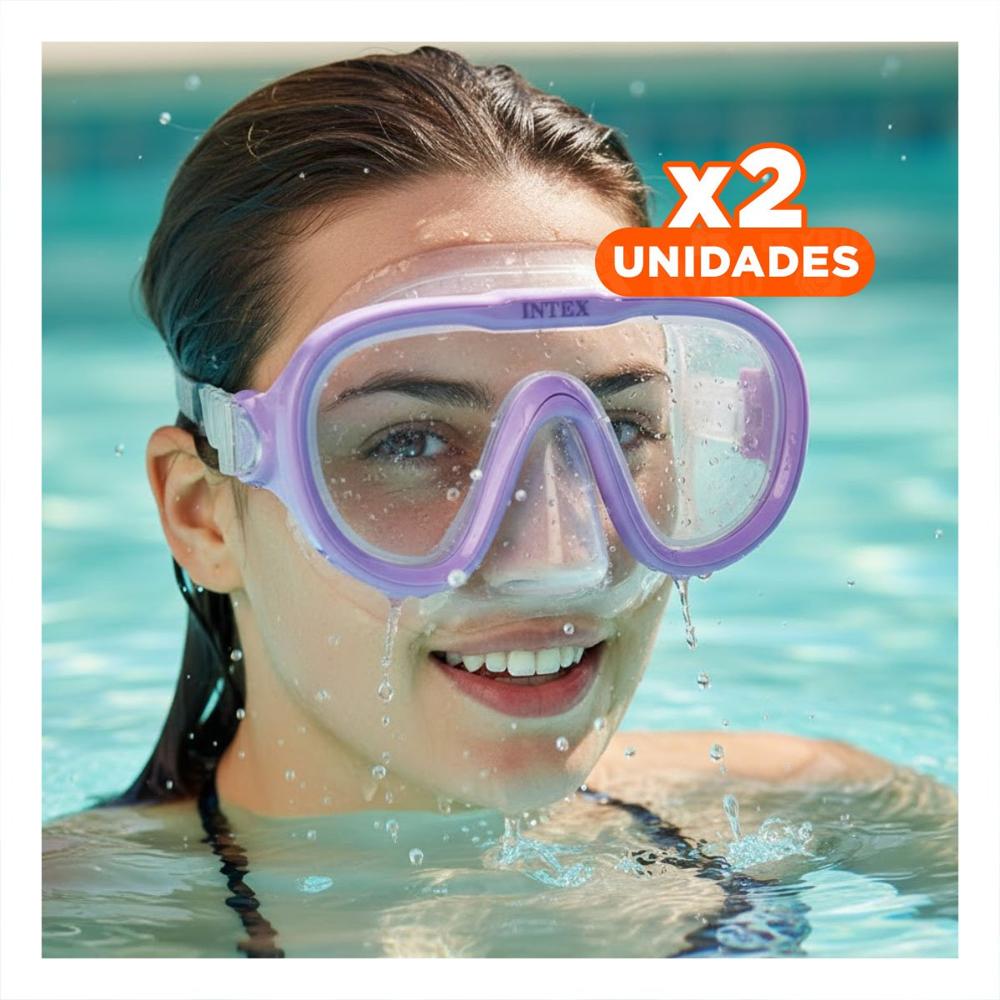 Pack2 Gafas de Natacion Lila para Dias Soleados y Actividades Acuaticas Y+Papel Regalo