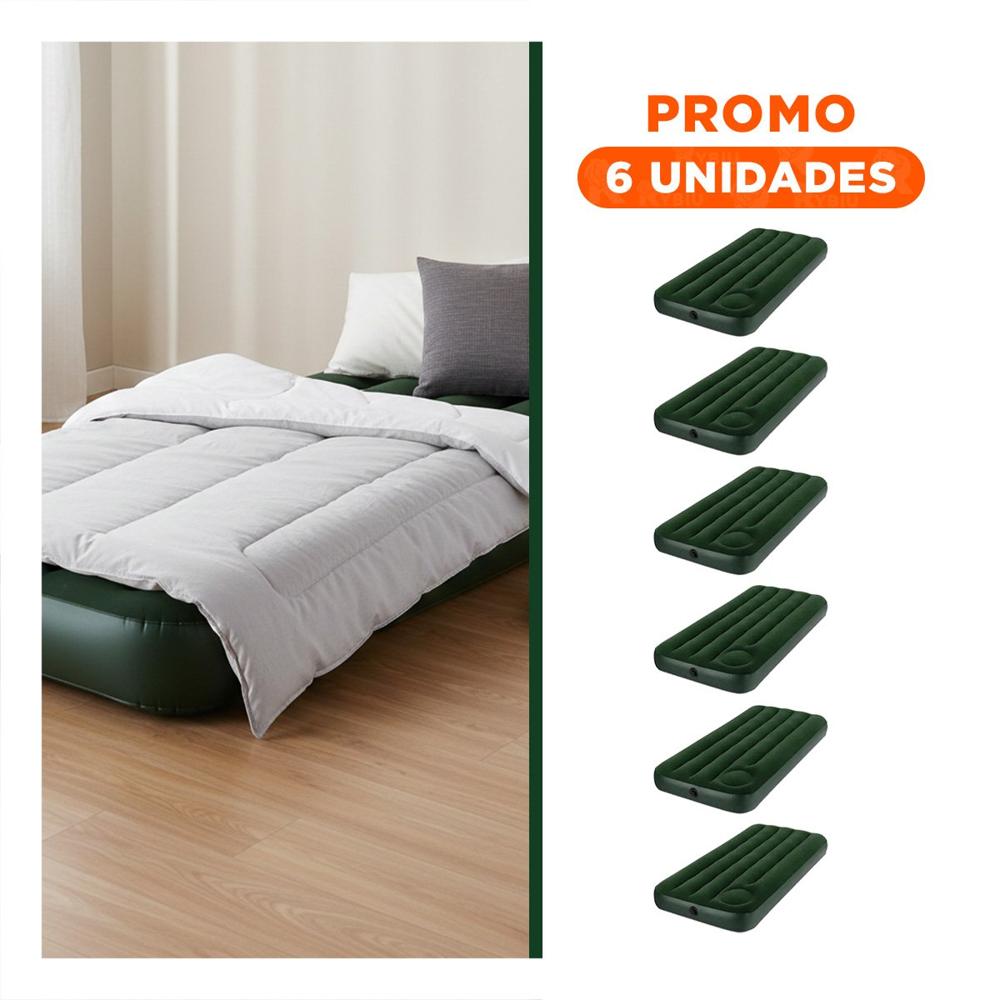 Pack6 Colchoneta Comoda Twin 1 Plaza COD 66950 Para Descanso Diario Y+Regalo Sticker