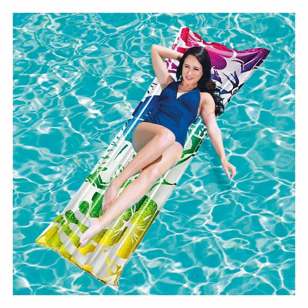 Colchoneta Inflable 59720NP Arcoiris Comoda y Duradera para Dormir y Descanso