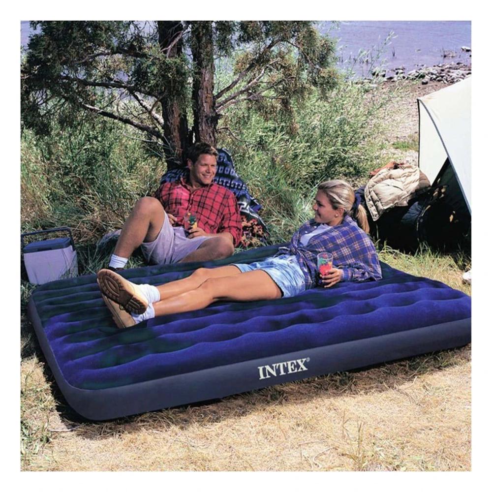 Colchoneta Inflable 2 Plazas COD 64758 Para Dormir en Casa o Viajes Y+Papel Regalo