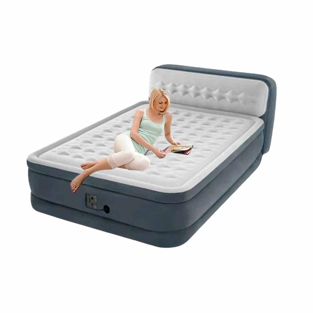 Cama Inflable con Espaldar 2 1/2 Plazas COD 64448 Comoda y Facil de Usar Y+Regalo Sticker
