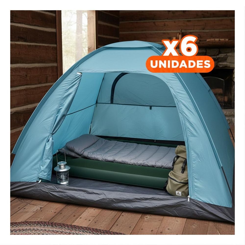 Pack6 Cama Portatil Twin 1 Plaza COD 66950 Inflable y Comoda para Dormir Y+Papel Regalo