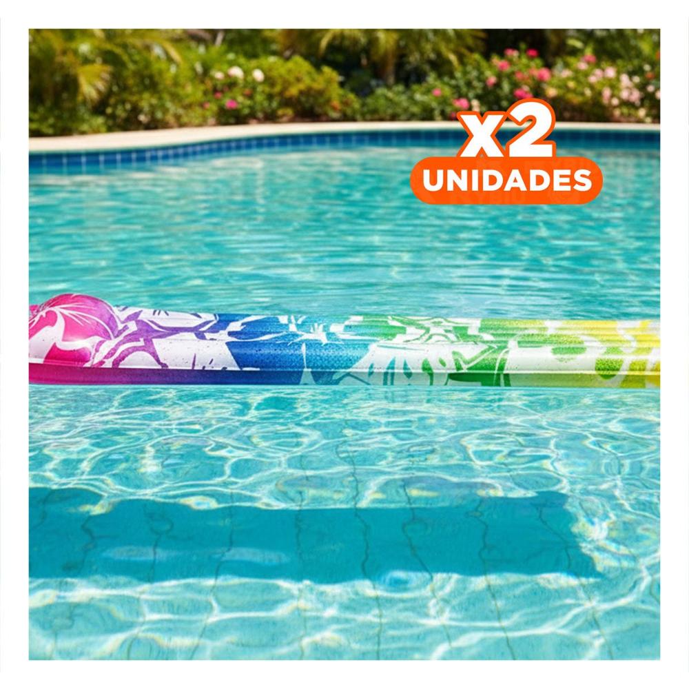 Pack2 Colchoneta Inflable 59720NP Arcoiris Comoda y Facil de Usar para Dormir y Descanso