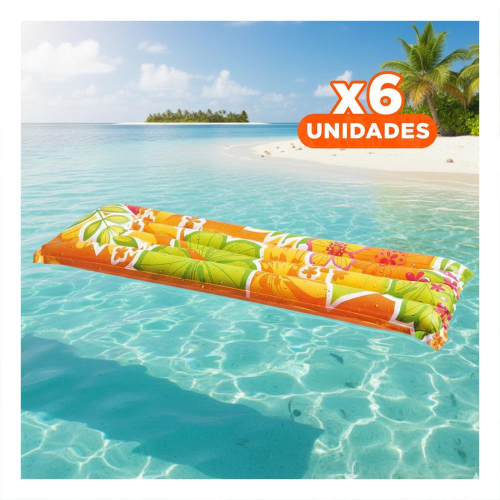 Pack6 Cama Portatil 59720NP Inflable y Comoda para Dormir Y+Papel Regalo