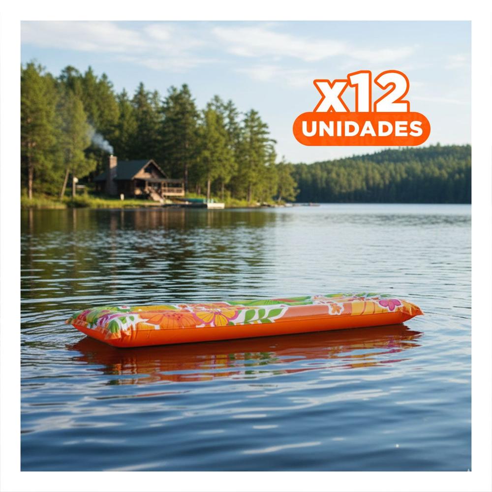 Pack12 Colchoneta para Dormir 59720NP Inflable y Portatil Y+Regalo Sticker