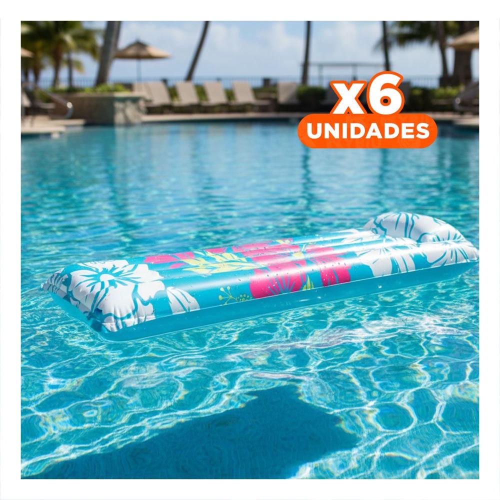 Pack6 Colchoneta Portatil Celeste 59720NP Facil de Guardar y Transportar