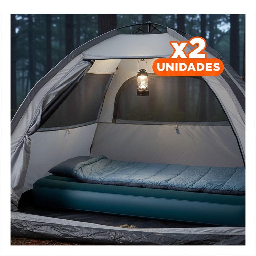 Pack2 Colchoneta Inflable 1 Plaza COD 64760 Para Dormir en Casa Y+Papel Regalo