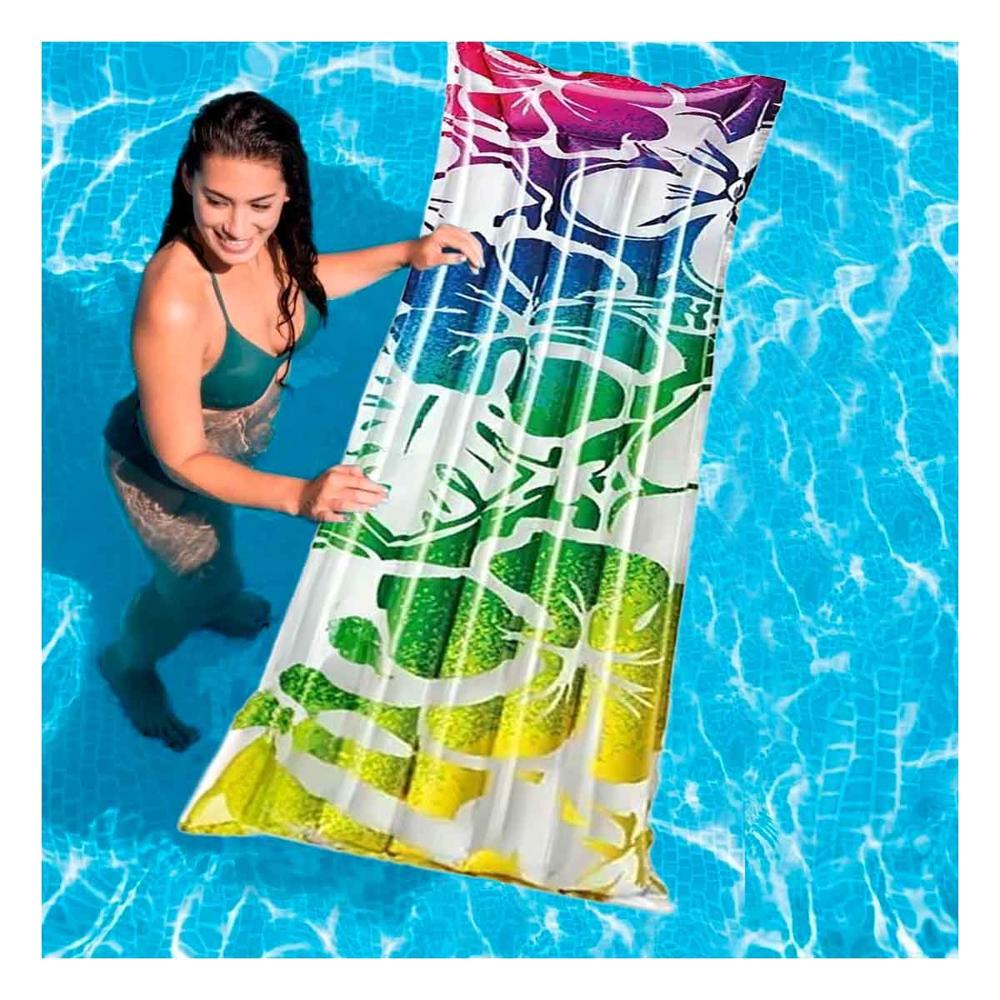 Cama de Aire 59720NP Arcoiris Comoda y Practica para Dormir en Casa o Viajes Y+Post It