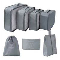 Set 7 Organizadores de Viaje Estuches Almacenamiento Gris