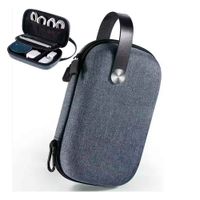 Estuche Organizador Rígido Electrónicos Documentos de Viaje Impermeable Azulino