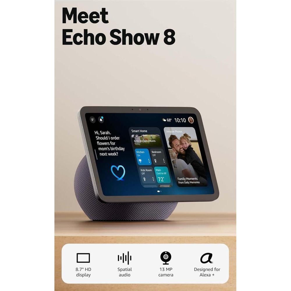 Pantalla Inteligente Amazon Echo Show 8 Grafito Sonido Espacial Pantalla Inteligente Amazon Echo Show 8 Grafito Sonido Espacial