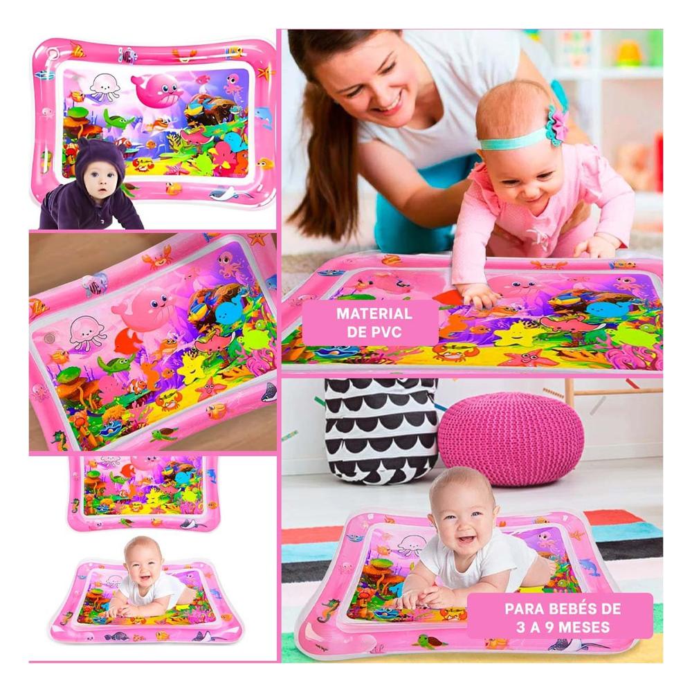 Inflable con Agua para Bebes Rosado Superficie Acolchada para Mayor Comodidad Y+Post It Inflable con Agua para Bebes Rosado Superficie Acolchada para Mayor Comodidad Y+Post It