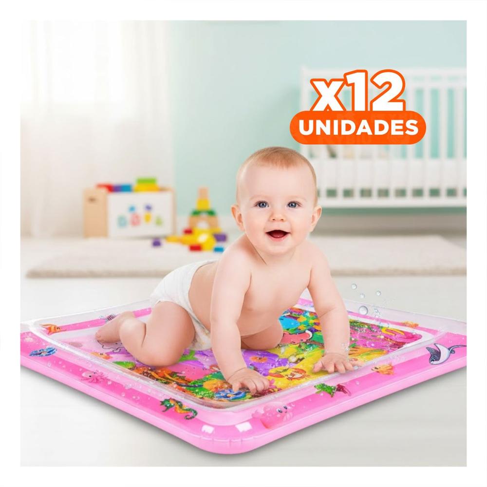 Pack12 Centro Inflable con Agua para Bebes Rosado para Diversion Controlada Pack12 Centro Inflable con Agua para Bebes Rosado para Diversion Controlada