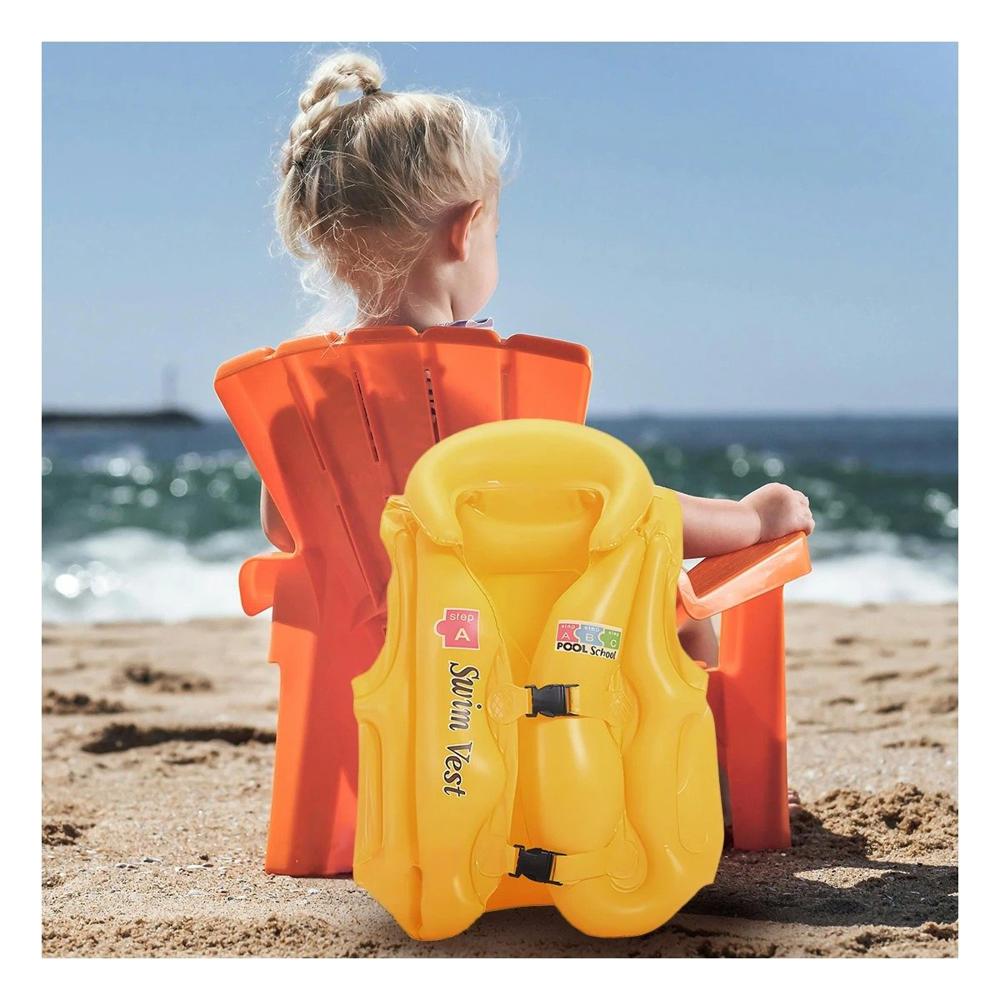 Chaleco Flotador MG-4001A Amarillo para Actividades en Agua Y+Ligas Regalo
