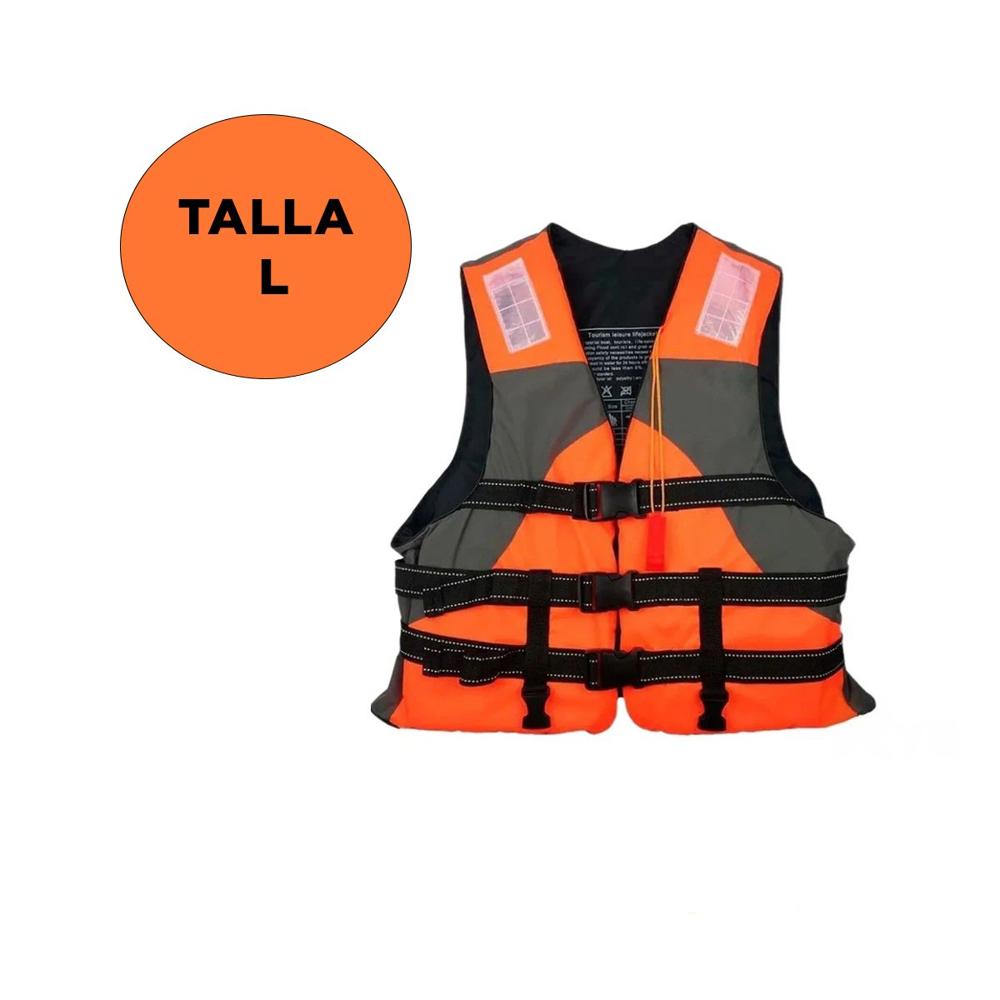 Chaleco Salvavidas Inflable MG-L50 Talla L Anaranjado Seguro para Adultos