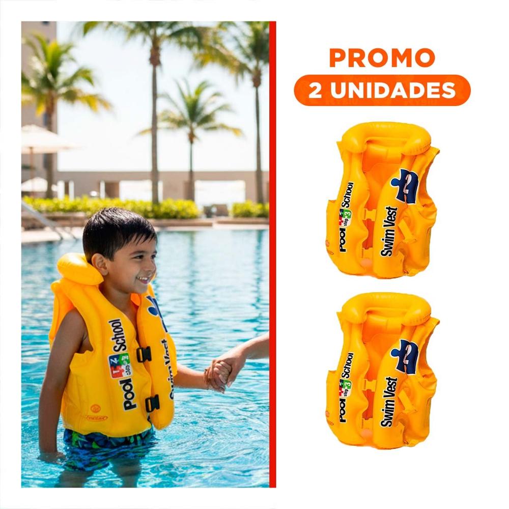 Pack2 Chaleco Flotante 58660EU 51x46 CM Inflable para Niños y Niñas