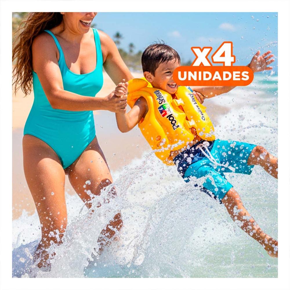 Pack4 Chaleco Acuático Infantil 58660EU 51x46 CM para Piscina y Patio