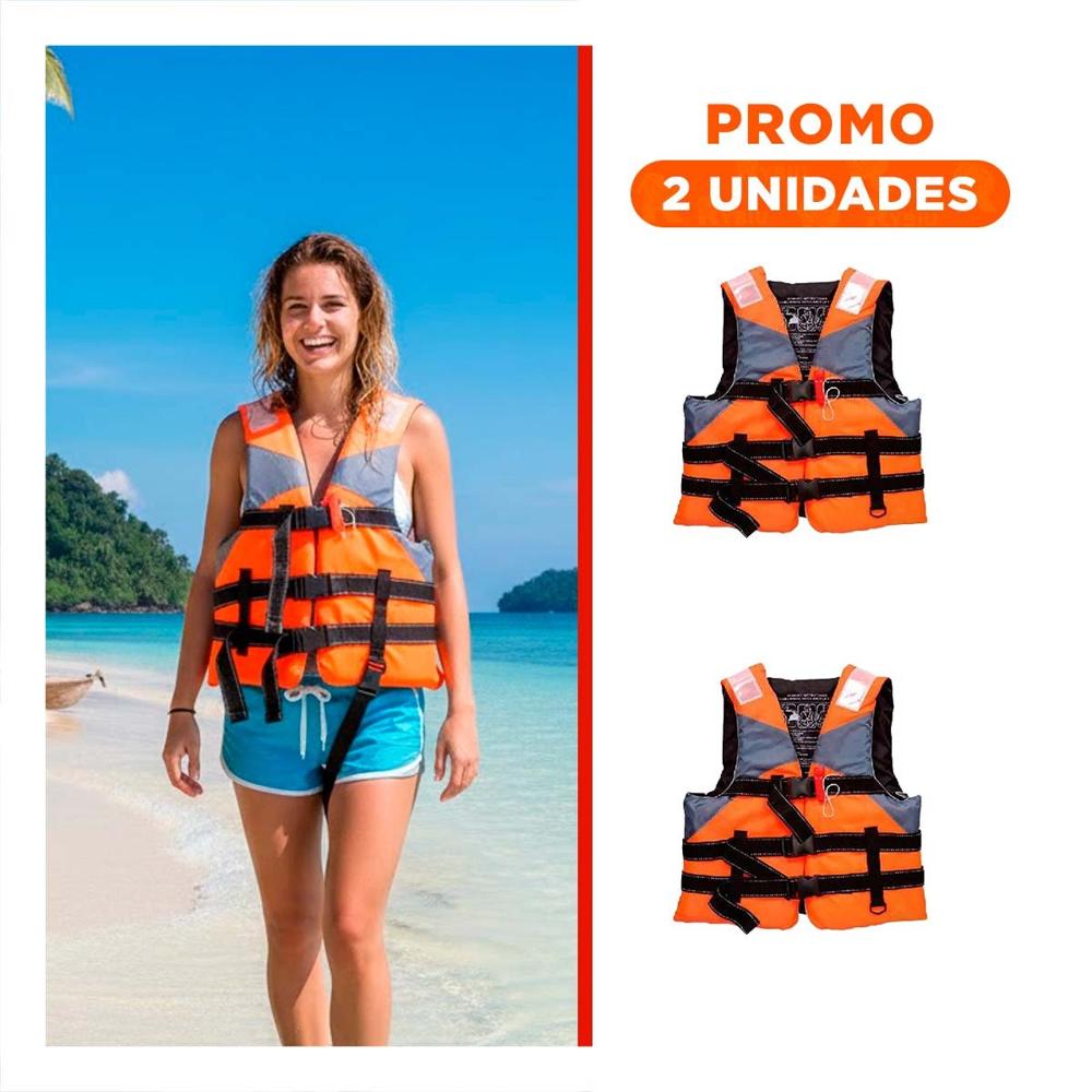 Pack2 Chaleco Flotante MG-L50 Talla L Inflable para Adultos