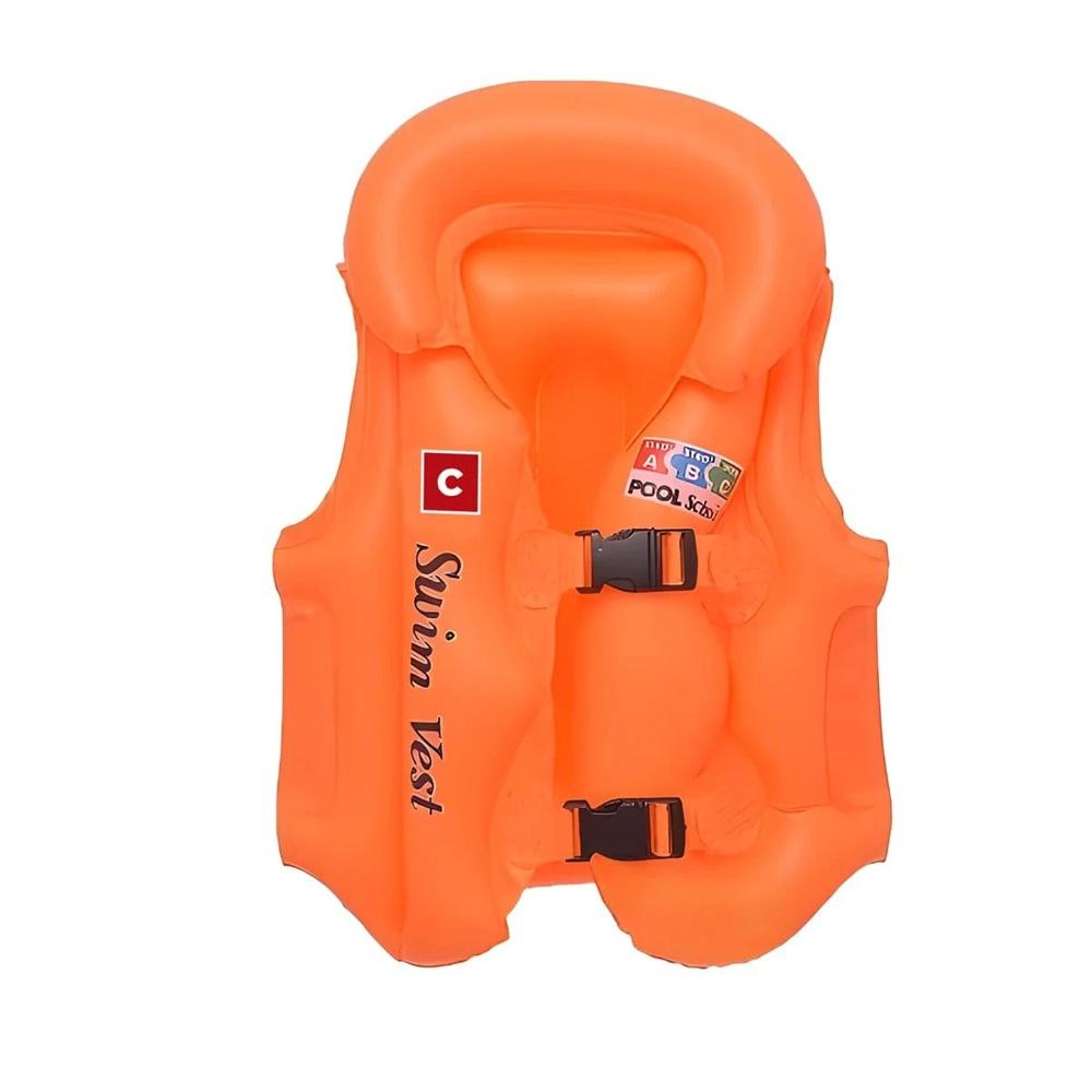 Flotador Infantil MG-4001A Anaranjado Chaleco para Juegos en Piscina Y+Papel Regalo