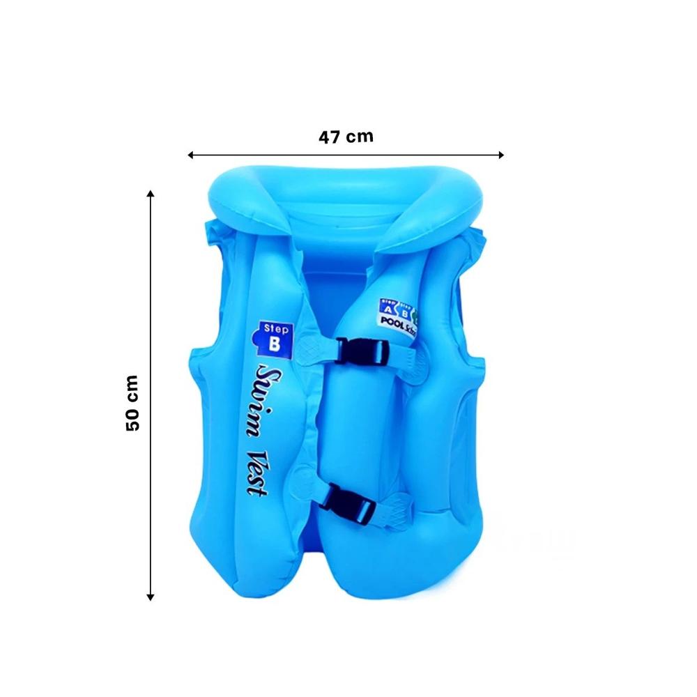Pack12 Flotador Infantil Seguro MG-4001A Celeste Chaleco para Diversion