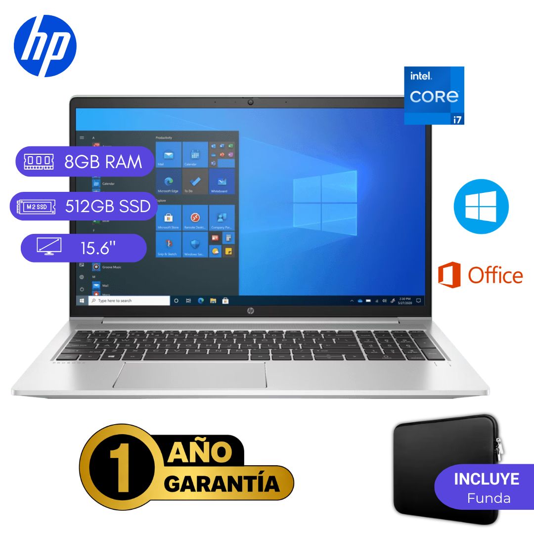 LAPTOP REACONDICIONADA HP 450 G8 CORE I7 11VA 8GB DDR4 512 M.2 PANTALLA 15.6