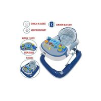 Andador Musical con Bluetooth Timón 3 Niveles Altura Azul