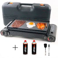 Cocina Parrillera Portátil con Maletín mas 2 Gas Butano FIX