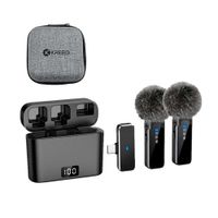 Micrófono Solapero Inalámbrico Profesional Dual K70 Tipo C