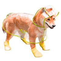 CAPA Impermeable de Lluvia para Mascotas Talla 3 Amarillo