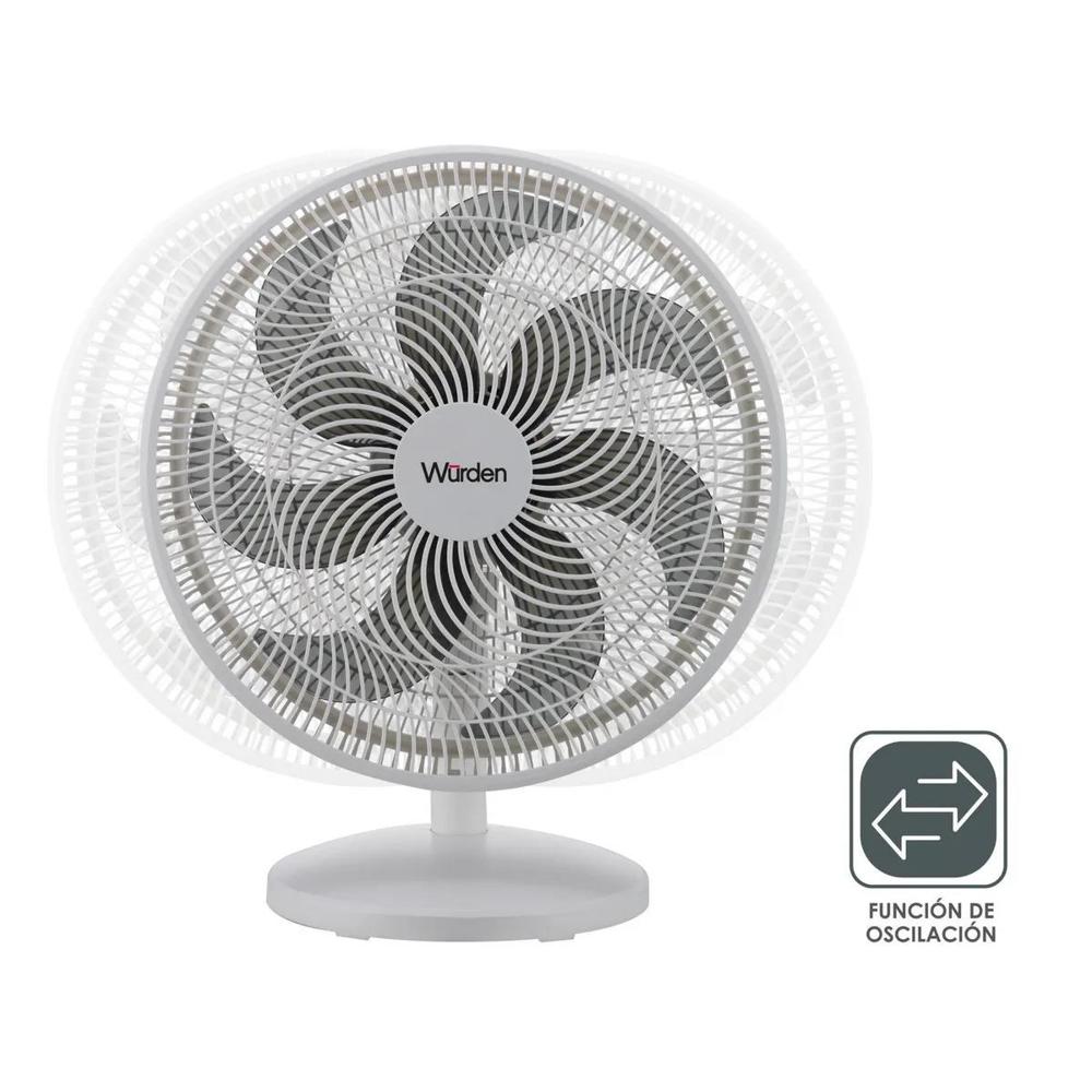 Ventilador De Pie 3 Velocidades 50W Recco Blanco Gris