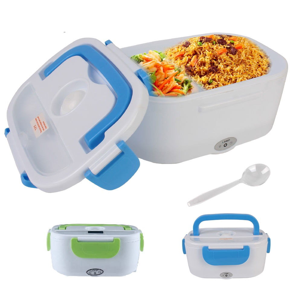 Lonchera Eléctrica Calentador de Comida - Portátil Color Celeste