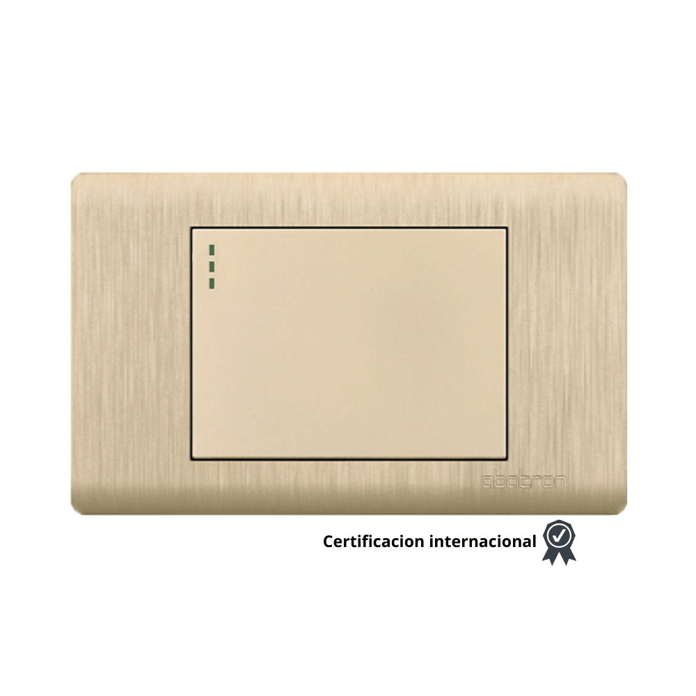 Interruptor Simple Empotrable Dorado Premium Interruptor Simple Empotrable Dorado Premium