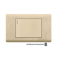 Interruptor Simple Empotrable Dorado Premium