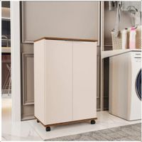 Armario Multiusos para Lavandería Tome Capri y Marrón 2 Puertas RyR MUEBLES