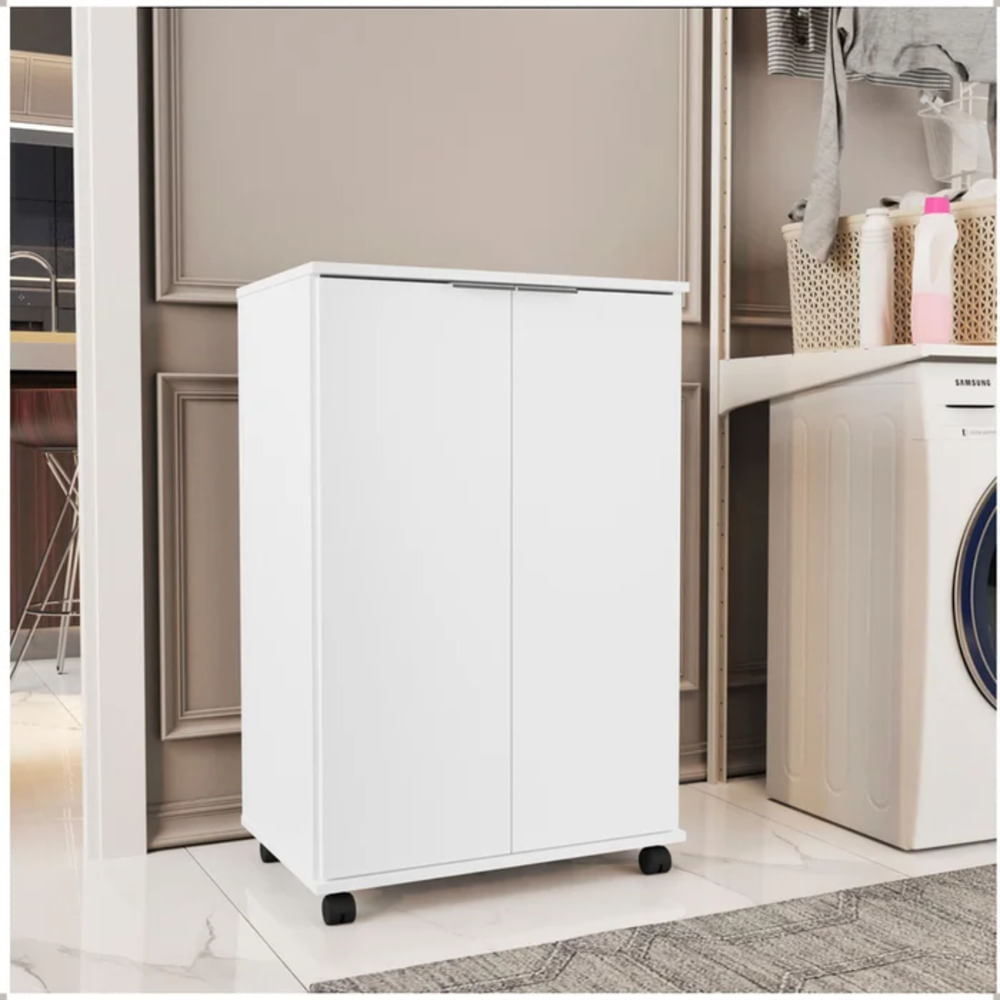 Armario Multiusos para Lavandería Tome Blanco 2 Puertas RyR MUEBLES Armario Multiusos para Lavandería Tome Blanco 2 Puertas RyR MUEBLES