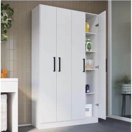 Armario Multiusos Cayu Blanco 4 Puertas RyR MUEBLES Armario Multiusos Cayu Blanco 4 Puertas RyR MUEBLES