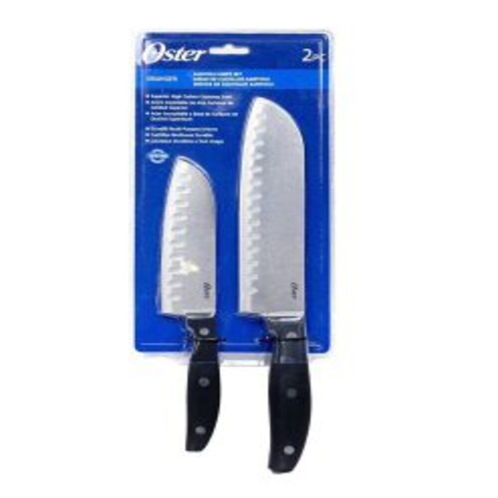 Set 2 Cuchillos Oster 2Pzs Santoku Acero Inoxidable 75680 02