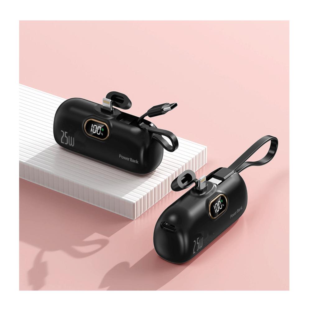 Mini Cargador Portátil Demgel D-E2028 para Android y iPhone 6500 mAh PD 25W Negro